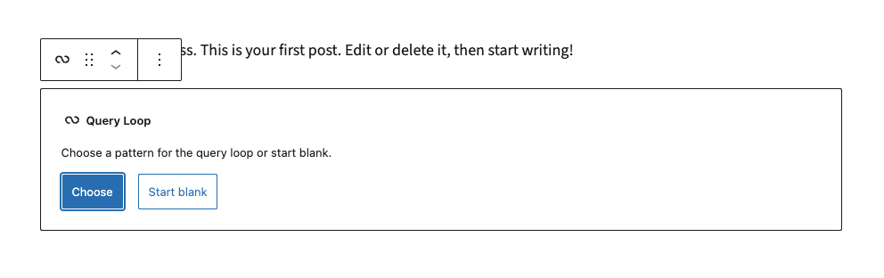 query loop block