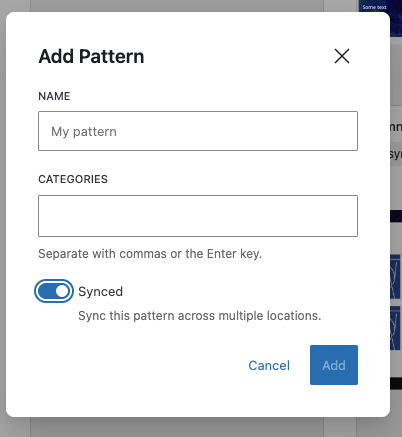 Sync toggle option